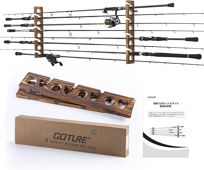 Fishing Equipment Storage - Goture Wood Fishing Rod Holder 8
