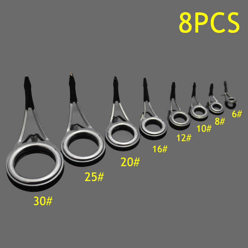 8pcs Fishing Rod Guide Rings A - Freshwater Fishing Kit 评论和价格