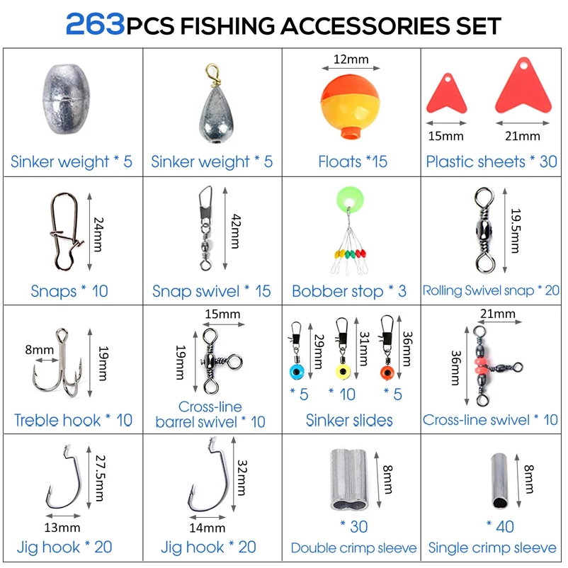 263pcs Outdoor Fishing Accesso - Fishing Equipment Carp 评论和价格