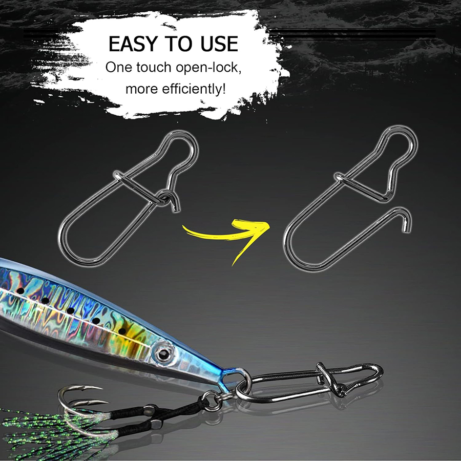 50Pcs Crankbait Snaps Stainles - Fishing Equipment Carp 评论和价格