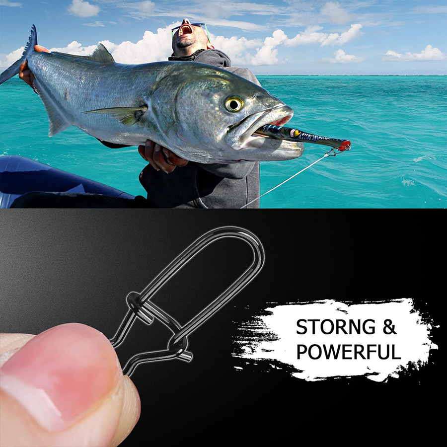50Pcs Crankbait Snaps Stainles - Fishing Equipment Carp 评论和价格
