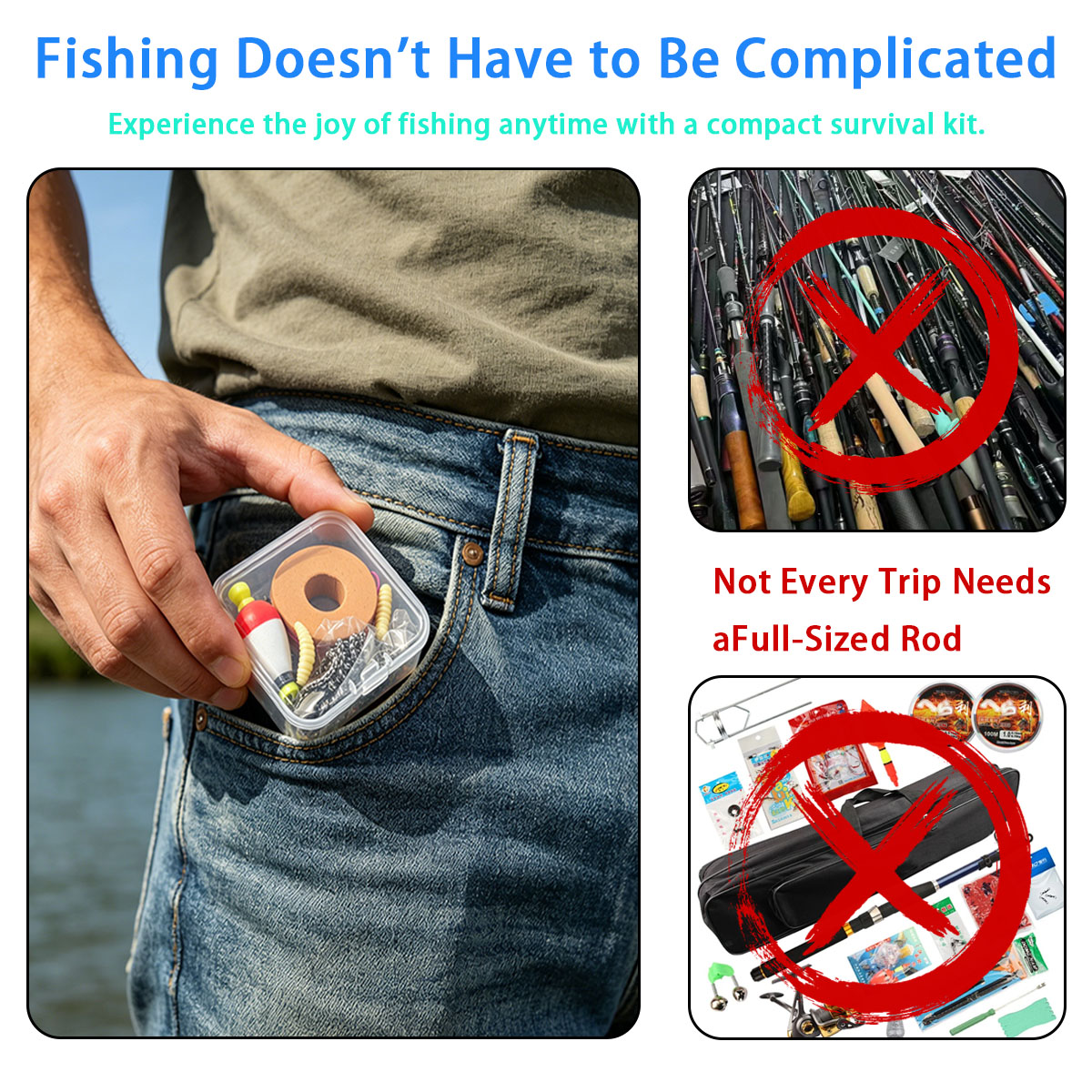 Portable Emergency Fishing Gea - Fishing Equipment Storage 评论和价格