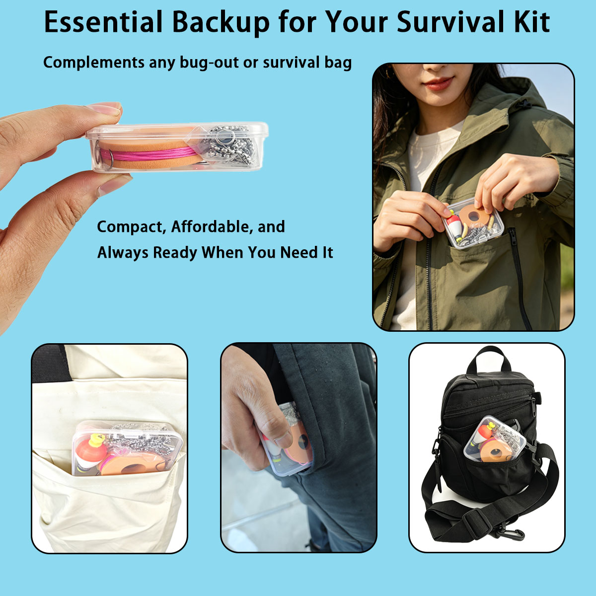 Portable Emergency Fishing Gea - Fishing Equipment Storage 评论和价格