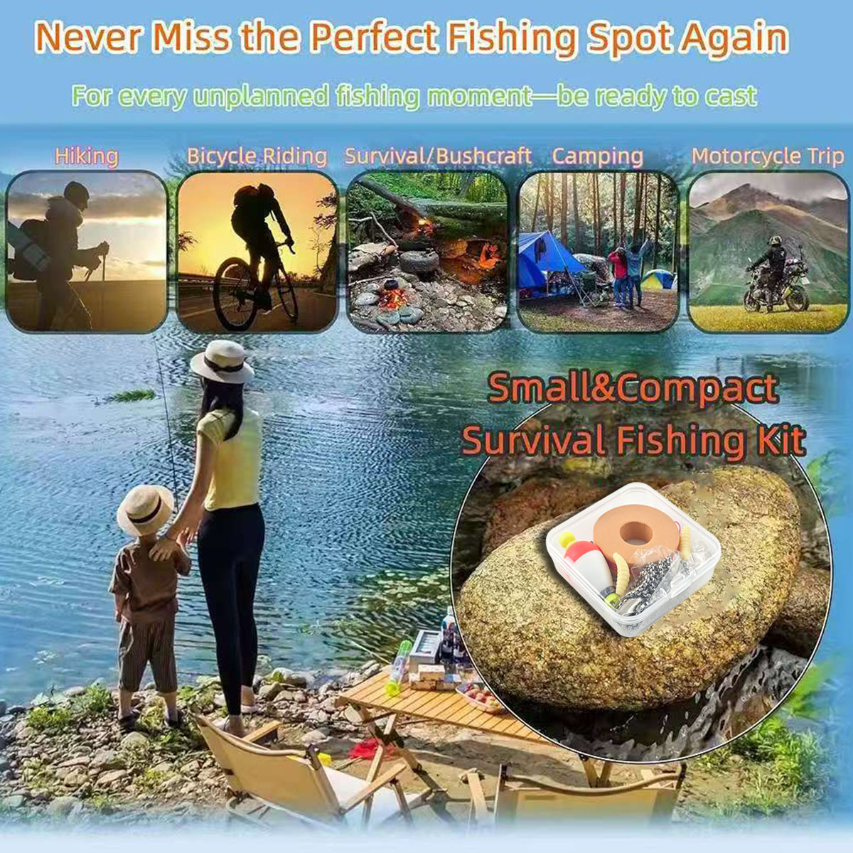 Portable Emergency Fishing Gea - Fishing Equipment Storage 评论和价格
