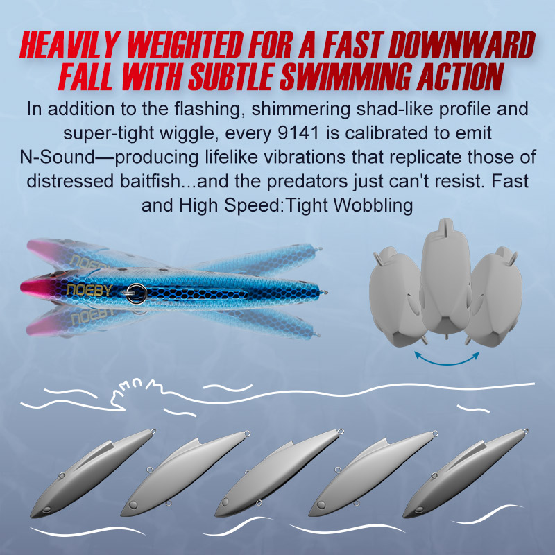 Noeby 3 Pieces 90mm 33g Sinkin - Fishing Equipment Deals 评论和价格