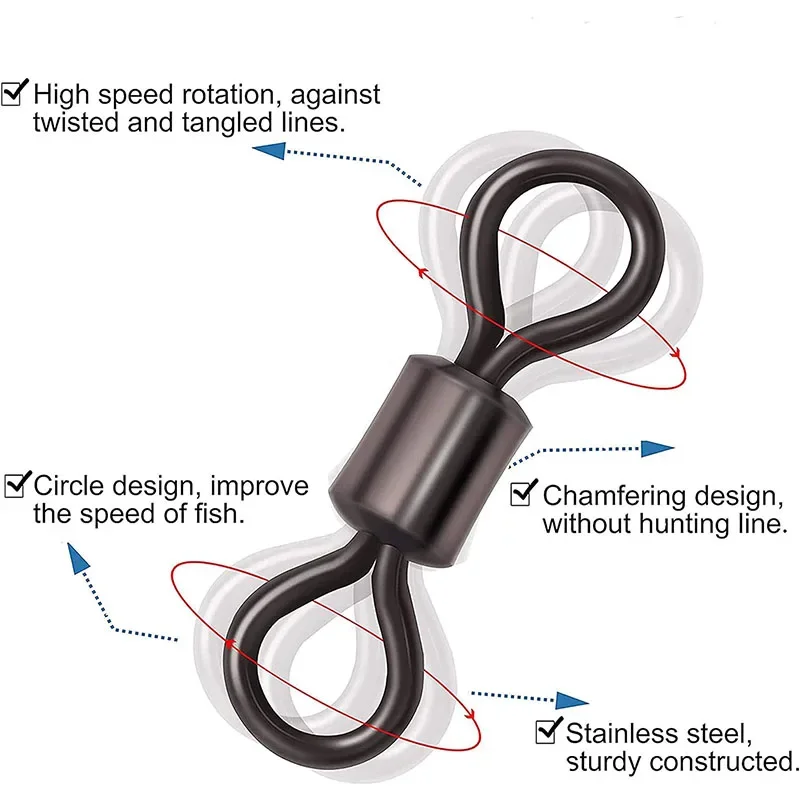 Fishing Swivels Kit Ball Beari - Freshwater Fishing Kit 评论和价格